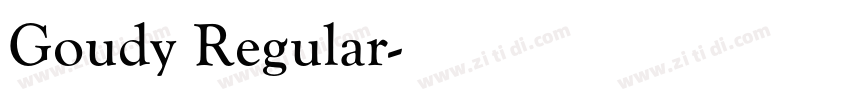 Goudy Regular字体转换